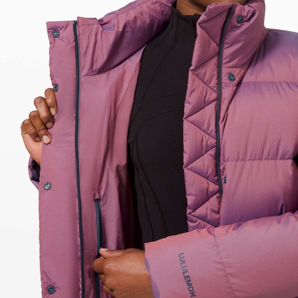 RARE LIMITED Lululemon Wunder Puff Puffer Jacket sz 6 - Heathered Plumful Purple - Picture 7 of 16
